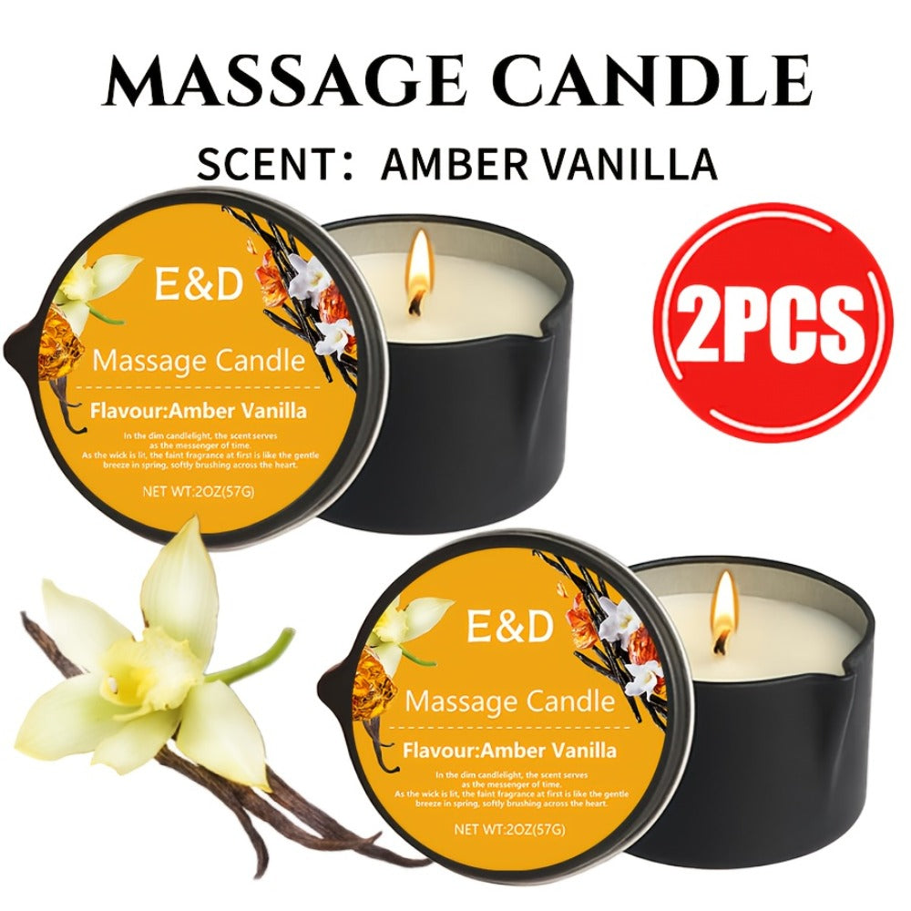 EVODUCK 6pcs/2pcs/1pc 2-In-1 Massage Oil Candle with Essential Oil Luxury Scented Candle with Soy Wax – Warm Moisturizing Body Lotion – Nail Salon, Spa, Pedicure, Beauty, Wedding, Christmas, Valentine'S Day Gift for Women (Total 12Oz/ – Each 2Oz)
