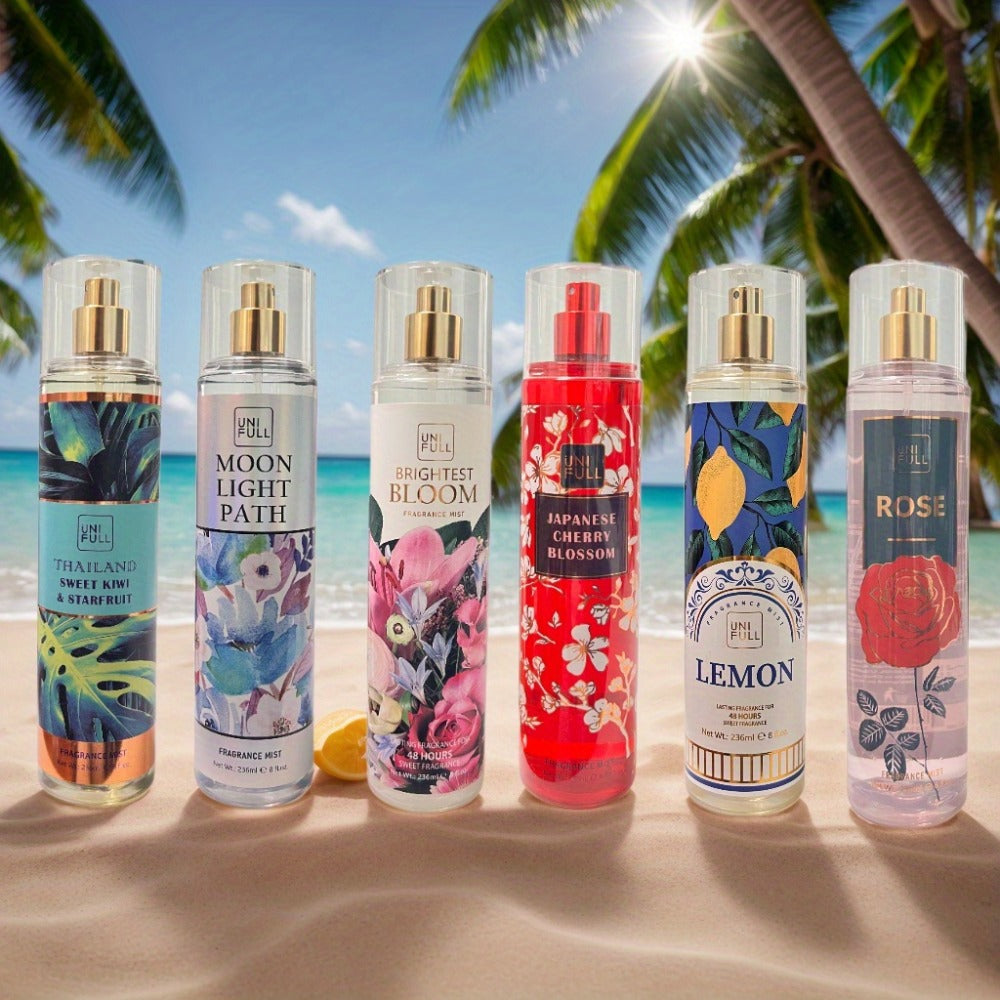 Hair & Body Perfume Mist 8oz - Long-Lasting Floral Fragrance Spray for Women, Unisex Body Mist, 12 Scents for Dates, Parties & Everyday Wear