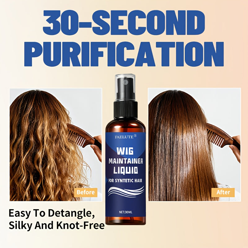 Wig Conditioning Mist Spray - Detangle And Smooth with Shine - Dry Rough Look - Anti-Frizz End - Light Mist, No Heavy Feel - for Synthetic And Wigs, Straight Curly Long Short Daily Styling