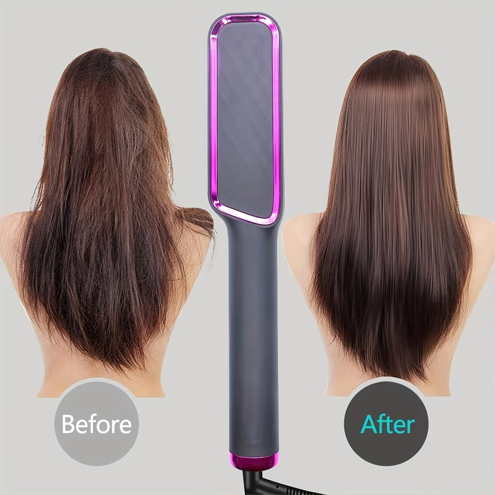 Hair Straightener And Curler 2-in-1, Household Wet And Dry Hair Straightener Comb Multi-Temp Volumizing Styling Comb, Women's Hair Tools, Women's Hair Tools Birthday Christmas Gift