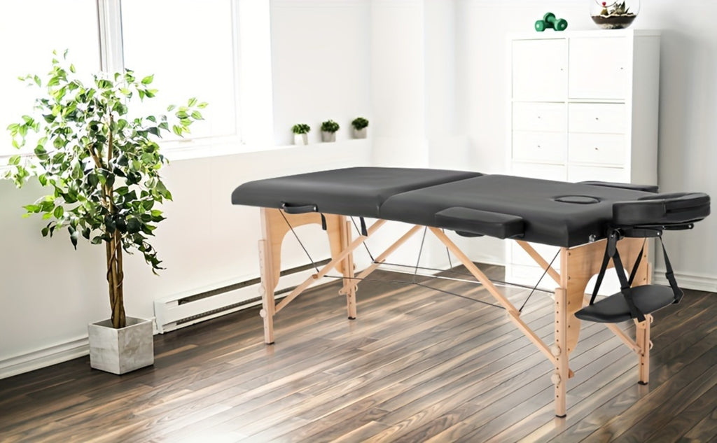 2 Fold Massage Table Portable Massage Bed Lash Spa Bed Tattoo Face Cradle Bed Adjustable with Bag