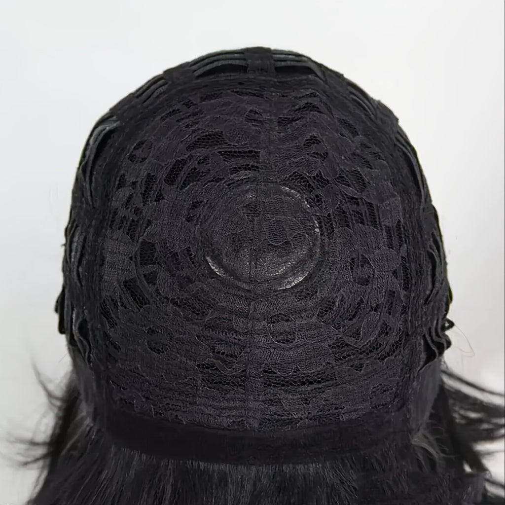 Short Brown Wig Black Hair Short Wavy Wigs for Women Highlight Hair Synthetic Short Bob Hairstyles for Women