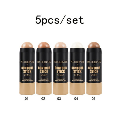 Full Coverage Concealer Cream Set 5 Pieces — Flawless Dark Circle & Pore Coverage, Silky Smooth Texture, Buildable Medium-to-Full Coverage Foundation Concealer for Face & Body