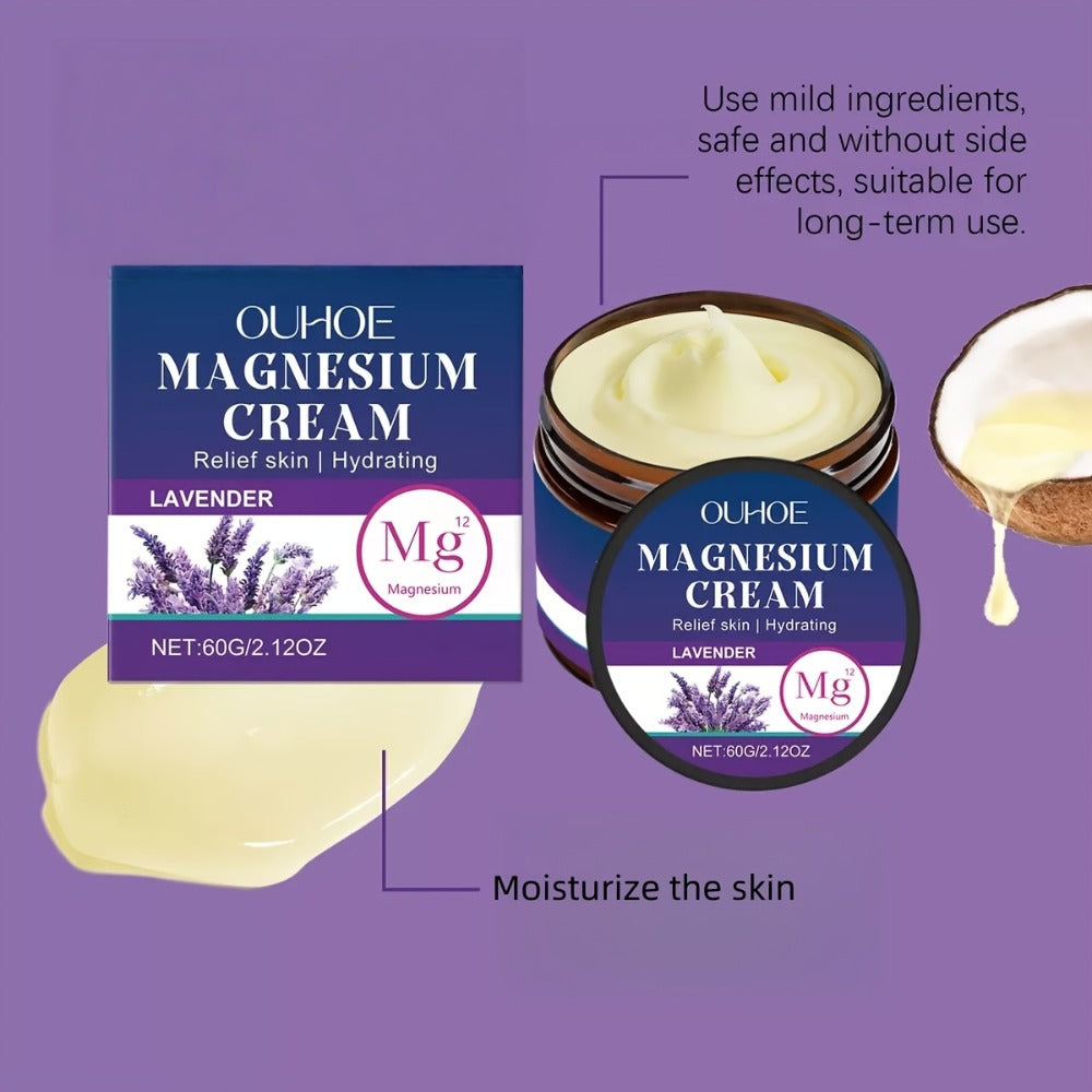 Purchase One And Receive Another for at No Cost, Featuring a Magnesium Cream for Body Massage, a Lavender Body Cream That Provides Long-Lasting Hydration, Enriched with Plant Squalane, a Moisturizing Formula Tailored for Athletes And Seniors