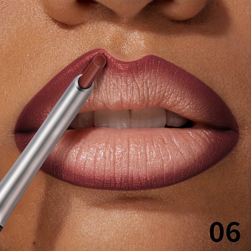 Lip Liner Pencil Matte Long Lasting Waterproof Non-Fading Non-Stick Precise Definition Smooth Glide Lip Outliner for All Day Wear