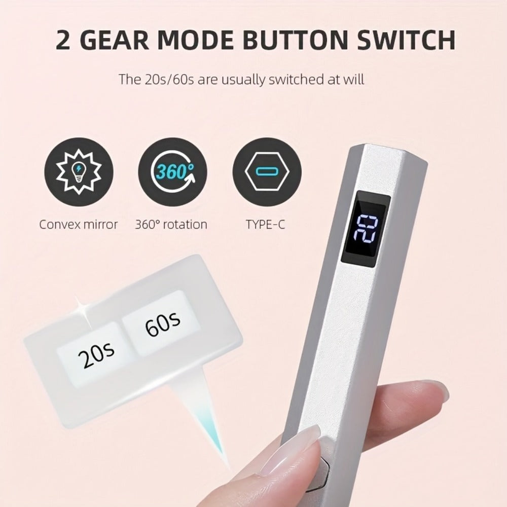 Handheld Nail Dryer Gel Lamp Small Nail Polish Fast Dry Mini USB LED Lamp Manicure Tool for Gel Polish