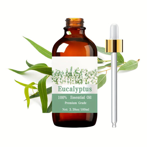 Eucalyptus Essential Oil 100ml - 100% Pure Therapeutic Grade Aromatherapy Oil for Hair Growth, Skin Care, Nail Strengthening, Massage & Relaxation - Natural Body Oil for Men & Women