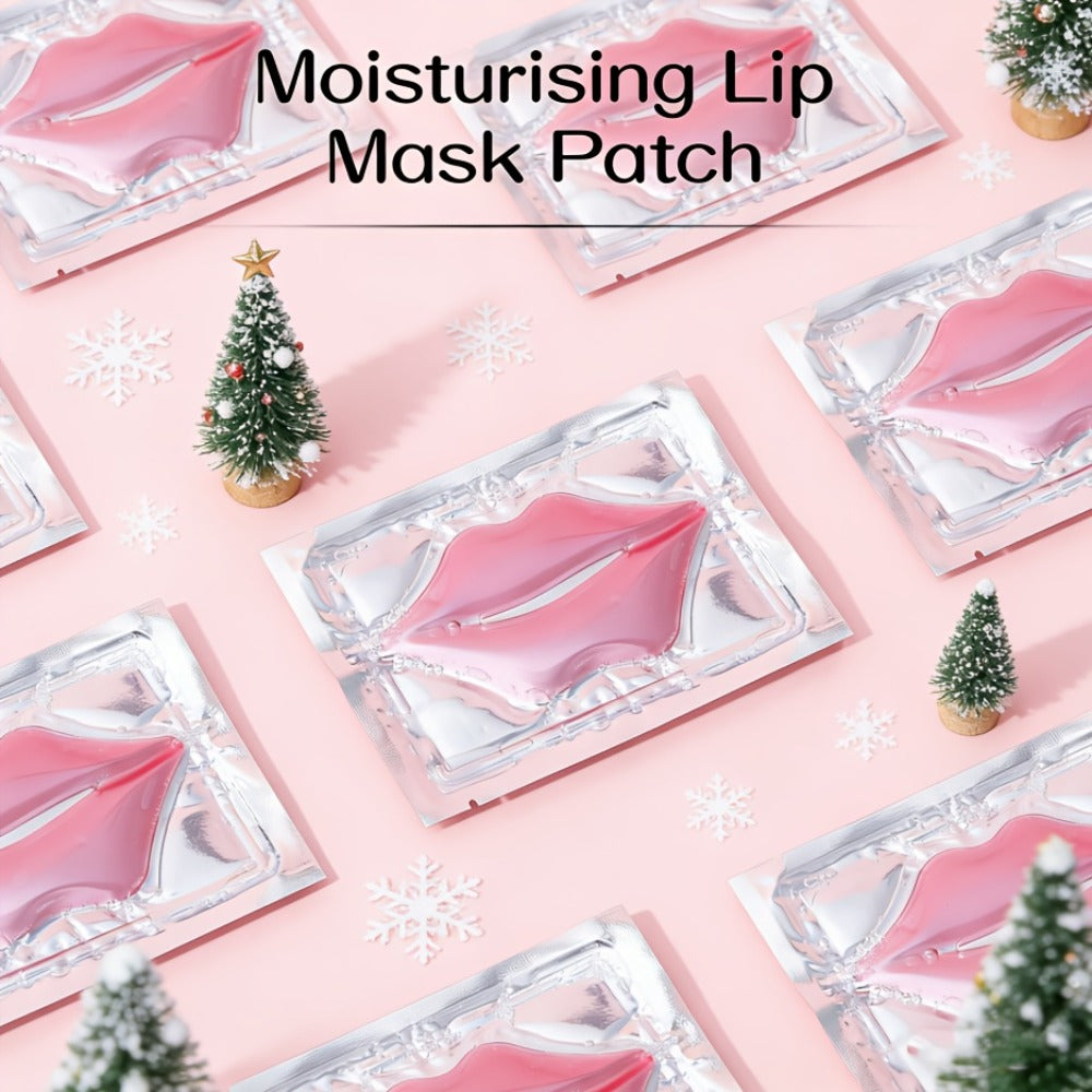 Lip Mask 50pcs Crystal Pink Moisturizing Deeply Hydrating Lip Patches for Dull Dry Lips Plumping Pink Fresh Look Gift for Women Mothers Bulk Gift Set