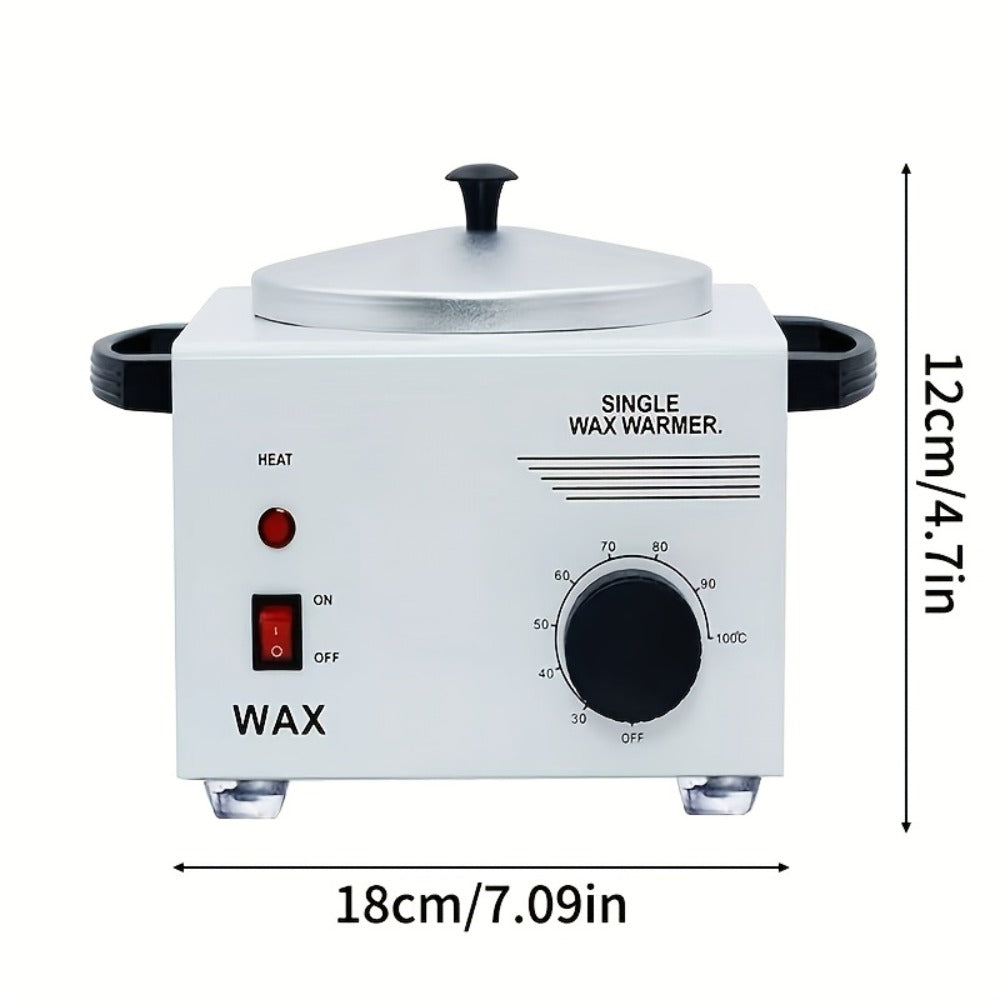 Wax Heater Warmer Electric Hot Facial Skin Hair Removal Pot SPA Tool Salon Adjustable Temperature Single-Wax Warmer(US)