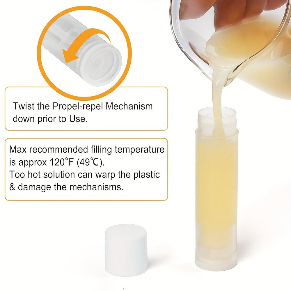 Lip Balm Tubes with Filling Tray and Spatula Set, 50Pcs 5.5ml 3/16 Oz Clear Lip Balm Containers, BPA Free & Leak Free Lip Balm Making Kit