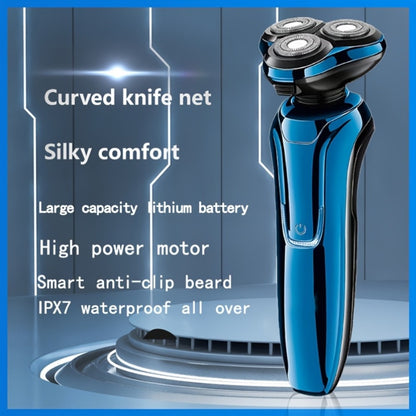4D Floating Electric Shaver for Men - Triple Blade Waterproof Razor with LED Battery Display & Type-C Fast Charging, High-End Grooming Gift for Men & Fathers
