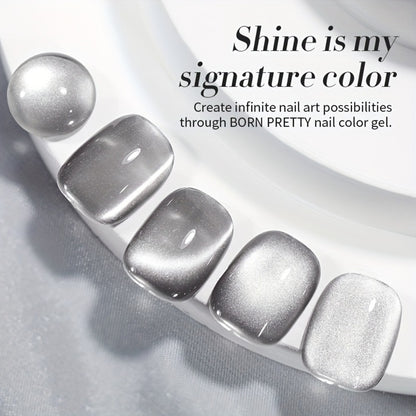 Cat Eye Gel Nail Polish Magnetic Smoky Ash 10ml Semi-Permanent Soak-Off LED Lamp Nail Varnish High Gloss Manicure Art BORN PRETTY