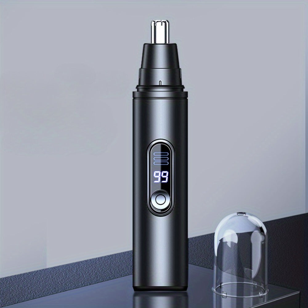 Electric Nose Hair Trimmer, Painless Facial Hair Removal Device for Men And Women - with LED Display Screen, USB Charging, Suitable for Trimming Nose Hair, Ear Hair, Eyebrows, Etc