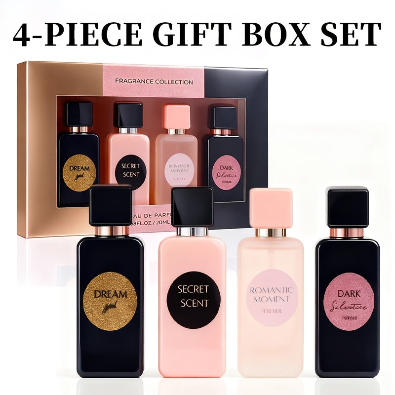 4pcs Women'S Perfume Holiday Gift Set (0.68 Oz Each) - 4 Long-Lasting Luxury Scents, Perfect for Dating & Parties