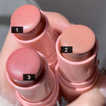 Blush Stick Set — 3-Piece Multifunctional Cream Blusher | Matte & Brightening Formula | Natural Everyday Makeup | Travel-Friendly Compact Design