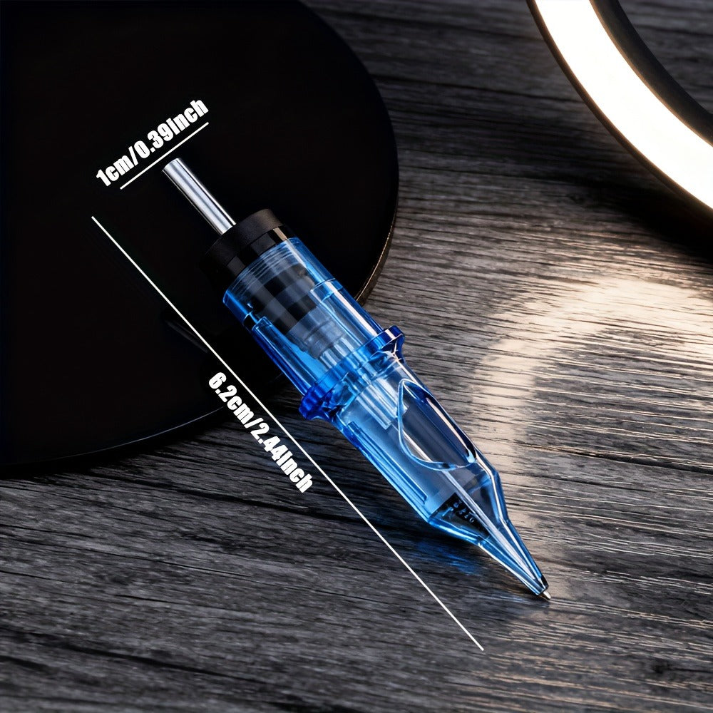 Tattoo Cartridge Needles 50Pcs Blue Whale Disposable Mixed Size Round Liner RL Standard Cartridge Needle for Tattoo Artists & Beginners Body Art Design