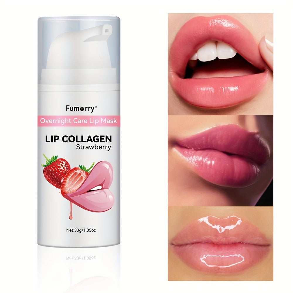 CollagenPlump Lip Mask - Moisturizes Night Care Revitalize Your Lips, Repairs, and Protects Dry, Cracked Lips - Large capacity 30g