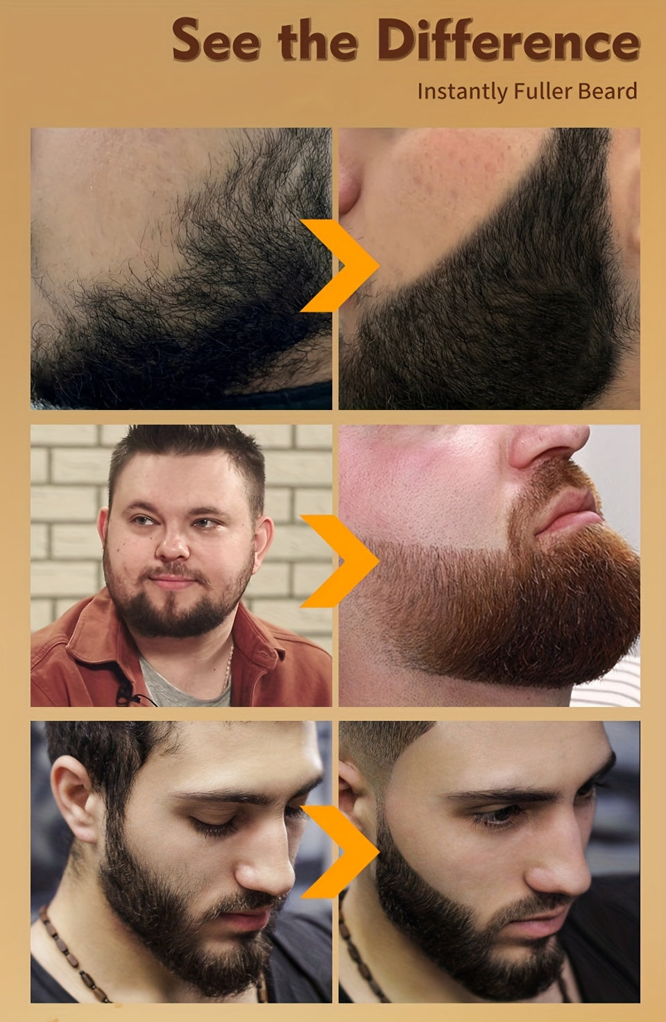 Men Beard Pen Kit, Beard Pencil Filler With Hair Brush Long Lasting Waterproof Beard Pen Father and Boyfriend'S gift Halloween dress-up