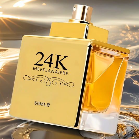 [Ideal Holiday Gift] 1.7 Fl Oz/0.34fl Oz- 24k Women's Eau De Toilette, Fresh Vanilla Notes, Luxurious Gold-Toned Design, Perfect For Dates And Everyday Wear, An Ideal Holiday Gift!