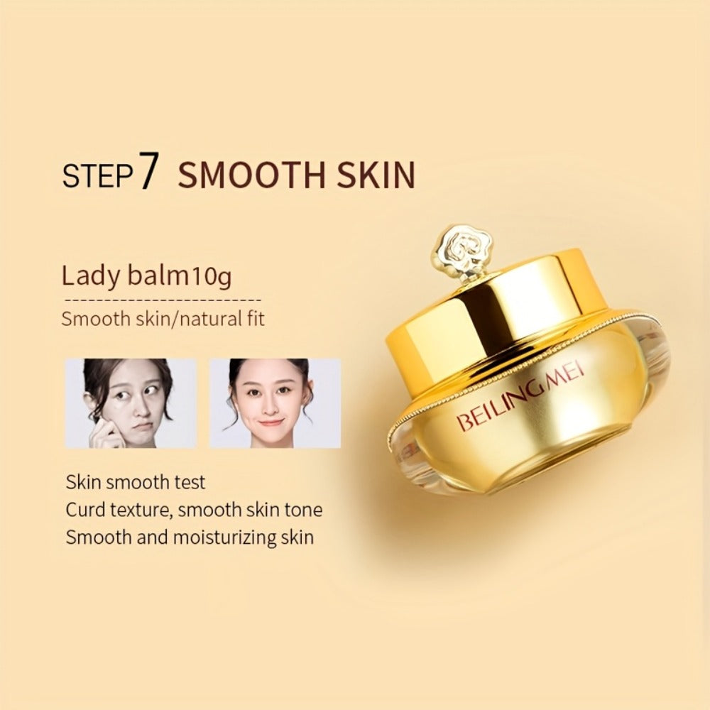 9pcs Golden Luxury Skincare Set, Contains Niacinamide & Collagen for Moisturizing & Firming Face, Choice for Women's Daily Facial Care Premium Gift Kit, Birthday, Holiday Gifts