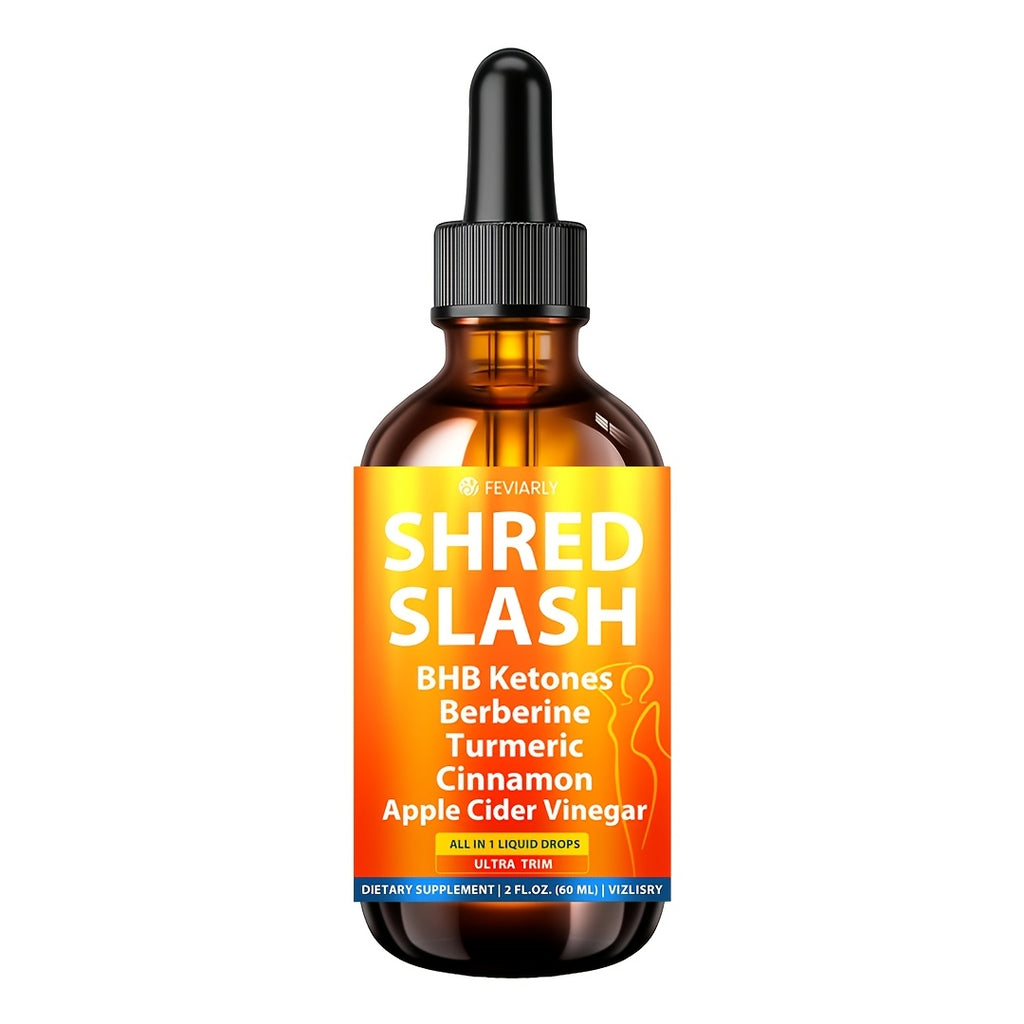 Lipo Slash 16-in-1 Liquid Drops, Natural Weight Goals for Women and Men, Supports Gut Health, Curb Cravings, Hunger Balance, BHB Ketones, Berberine, Turmeric, Cinnamon, Apple Cider Vinegar, Probiotics, Orange Flavor, Activate Level Up
