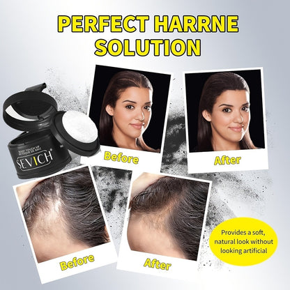 Hairline Powder for Root Touch Up & Hair Loss Cover - Volumizing Hair Concealer Powder for Thinning Hairline, Bald Spots & Sparse Areas - Works on All Hair Types - Multiple Shades with Brush 4g