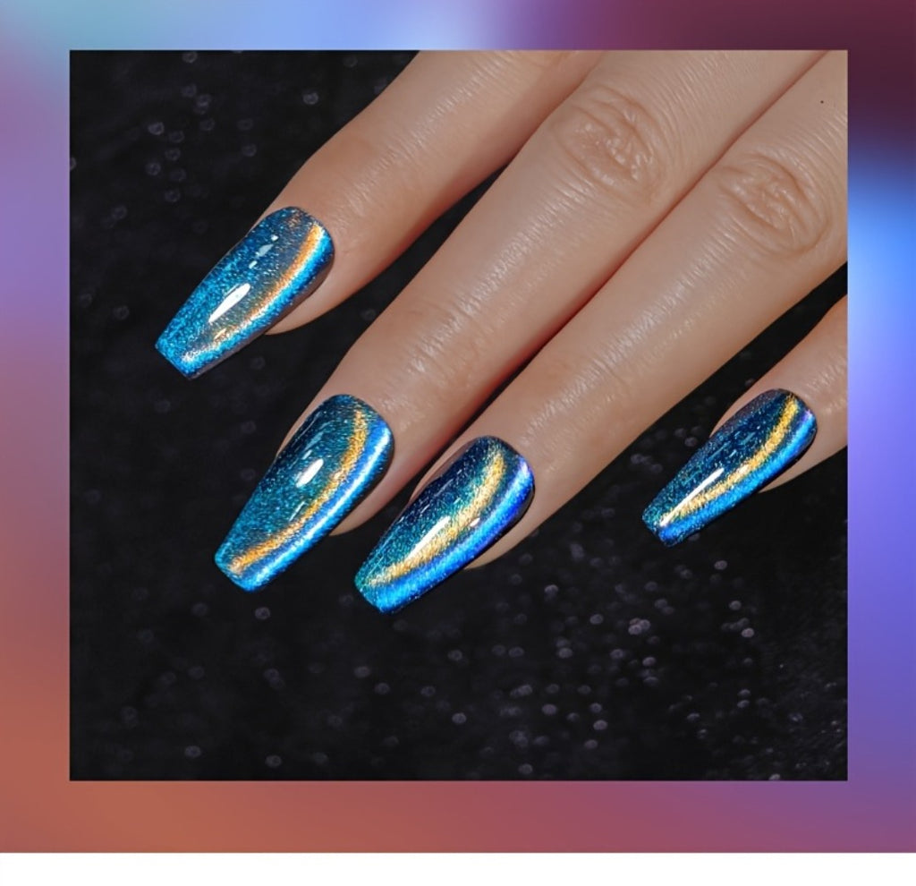 BORN PRETTY 0.34oz 6pcs 9D Polaris Cat Magnetic Gel Nail Polish Glass Water Light Semi-Permanent Soak Off LED Enamels Varnish