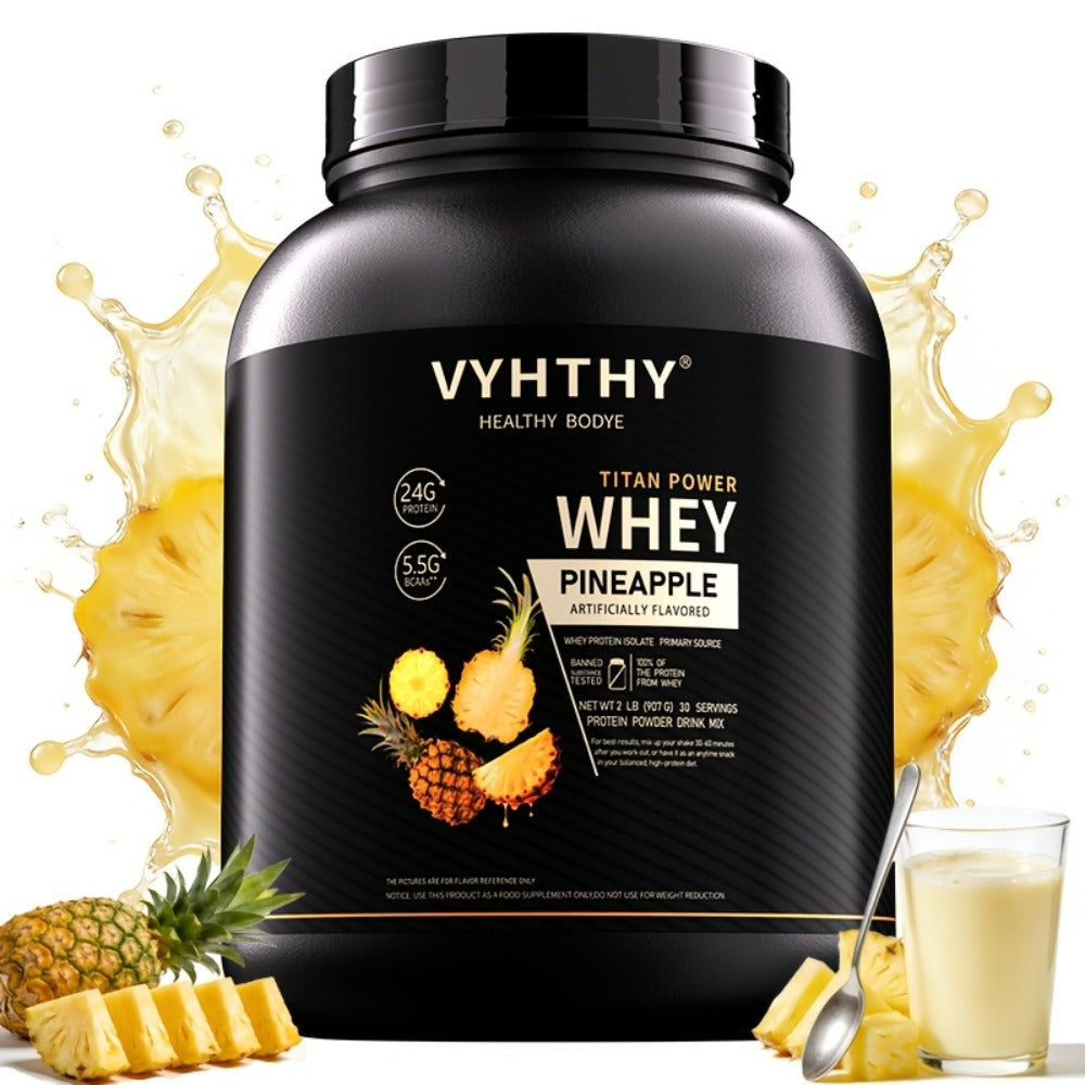 VYHTHY Whey Protein Powder, Premium Milk Protein Powder, Isolated And Hydrolyzed Blend, Suitable for Sports Nutrition And Daily Use, Contains Bcaas, Low in Carbohydrates, Available in Strawberry, Blueberry, Vanilla
