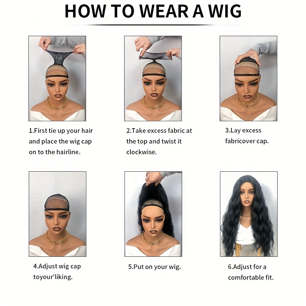 Chic And Easy-To-Style Pixie Wig - Long Deep Wave Synthetic Hair for Women, Perfect for Parties, Everyday Wear, Festivals, And Beginners, with a High Density of 150%