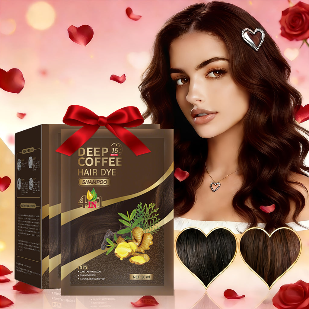 1 Box Of 10 Packs Of Portable Individual Packaging, Black/dark Brown/chestnut/coffee Shampoo-shampoo, Three-in-one Hair Dye Shampoo Natural Hair Dye Deep Cleansing Shampoo, Suitable for Men And Women