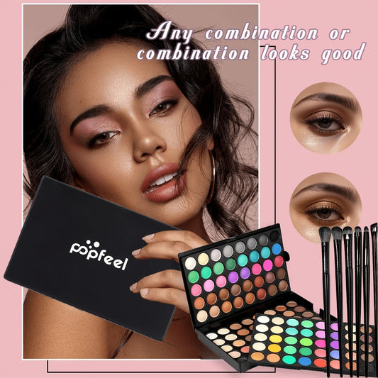 Eyeshadow Palette 120 Colors with 6 Makeup Brushes – Shimmer & Matte Multi-Color Eye Shadow Set for Stage Makeup, Cosplay, Party & Daily Glam Looks