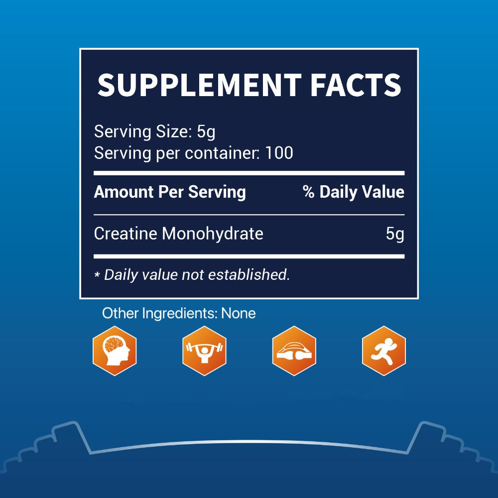 Creatine Monohydrate Powder 500G, 5000mg Per Serving, Micronized Creatine, Pure Unflavored