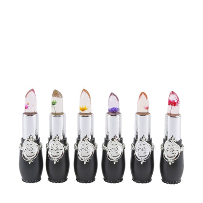 Flower Jelly Lipstick Set 6pcs Color Changing Lip Balm Thermostat Moisturizing Long Lasting Peach Flavor Lip Care Gift for Women