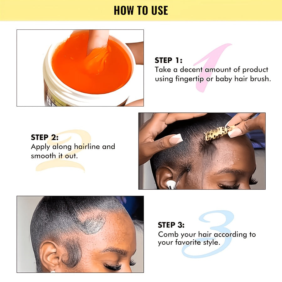 Braid Gel Extreme Hold, Anti-Frizz-Edge Control Hair Wax Pomade - Anti-Frizz Extra Hold Gel for Braids, Locs, Twists & Strong Styles - Moisturizing, Sleek End, Frizz Control Refresh, Braiding Additions, Sleek Style Gel, Moisturizing Gel