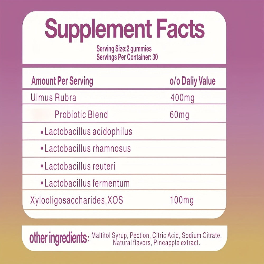 [Buy1, Get 1 Free]FEDUMA Women's Probiotic Gummies Her Juicy Way to Maintain Healthy Flora, Intimate Moisture, And Yeast Balance with Delicious Pineapple, 60 Gummies!
