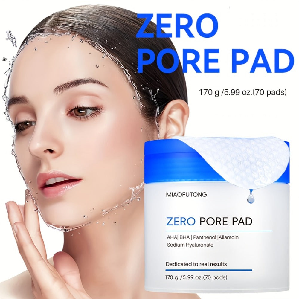 170g Zero Pore Cleansing Pad - Sensitive Light Beige Safe, Alcohol-Free & Fragranced, Colorant-Free Deep Cleansing & Hydration, Exfoliating Face Pads for Blackheads/Whiteheads Removal, Suitable for All Light Beige Types Including Sensitive