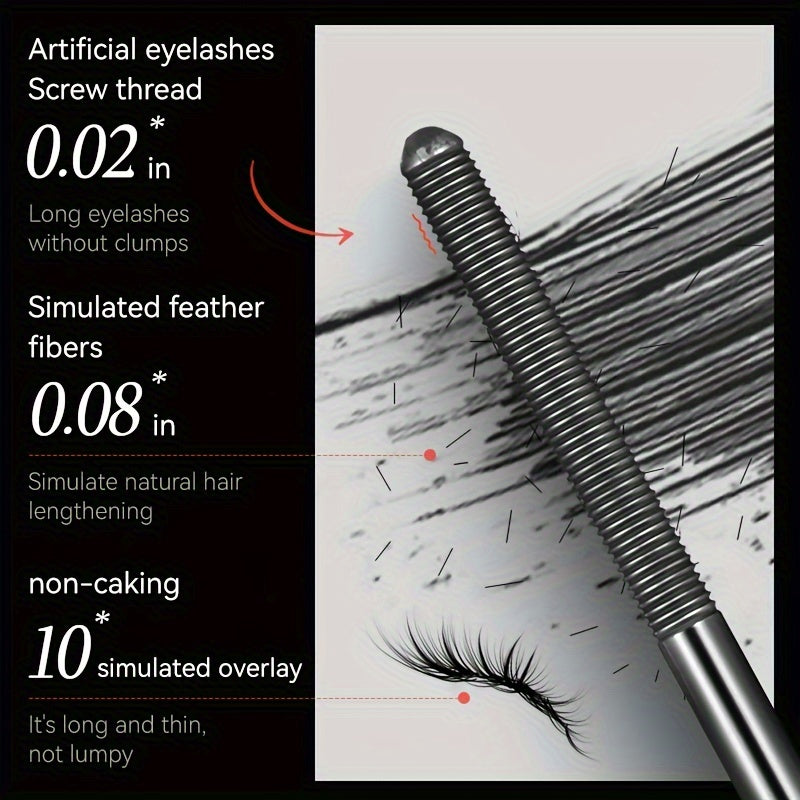 Long-Lasting Waterproof Mascara Primer - 24-Hour Smudge-Proof & Volumizing - with Spiral Brush Head for Curling, Lengthening - All-Day (and Night!) Makeup - Ideal for Everyday, Parties, Travel - Beginner-Friendly Eyelash Primer, Mascara Waterproof, Beginn