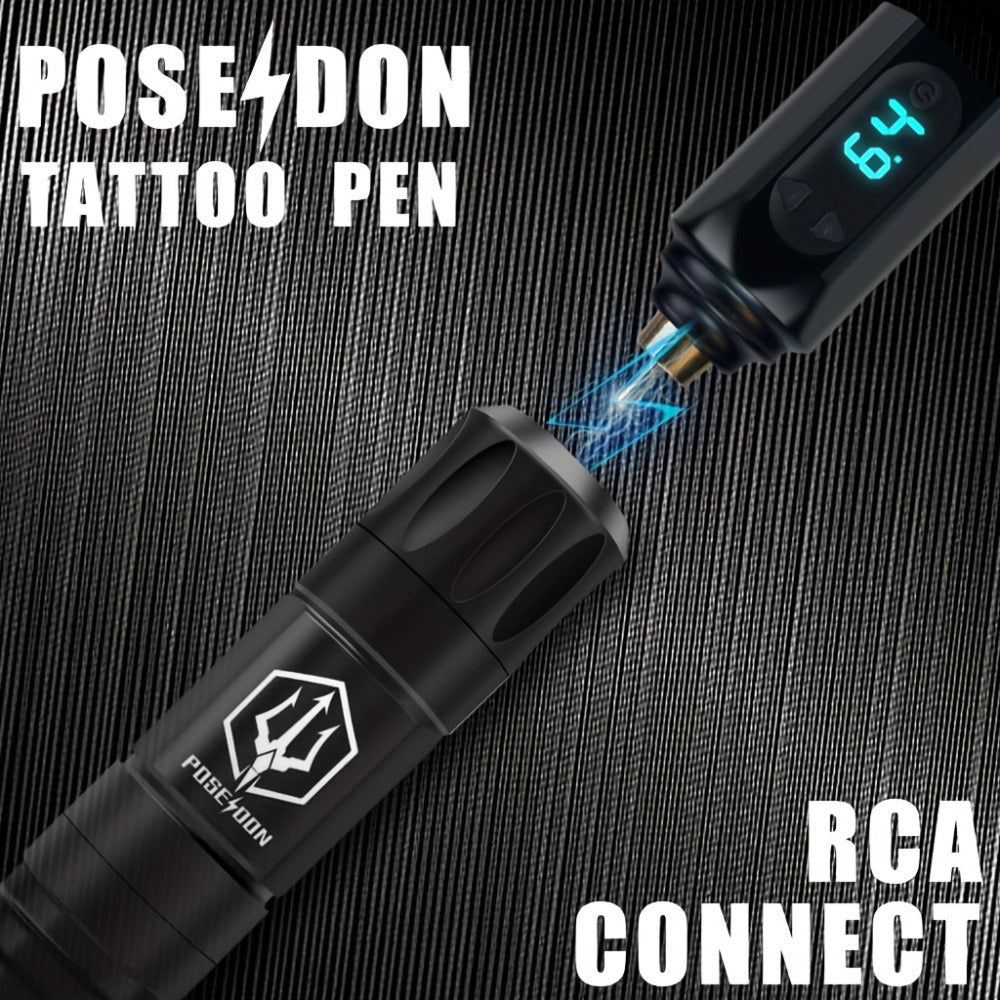 Rotary Tattoo Machine Kit Complete - Wireless Tattoo Pen with LCD Display, 1500mAh Battery, 20pcs Cartridge Needles, Ink, Practice Skin & Full Supplies for Beginners & Artists TK035