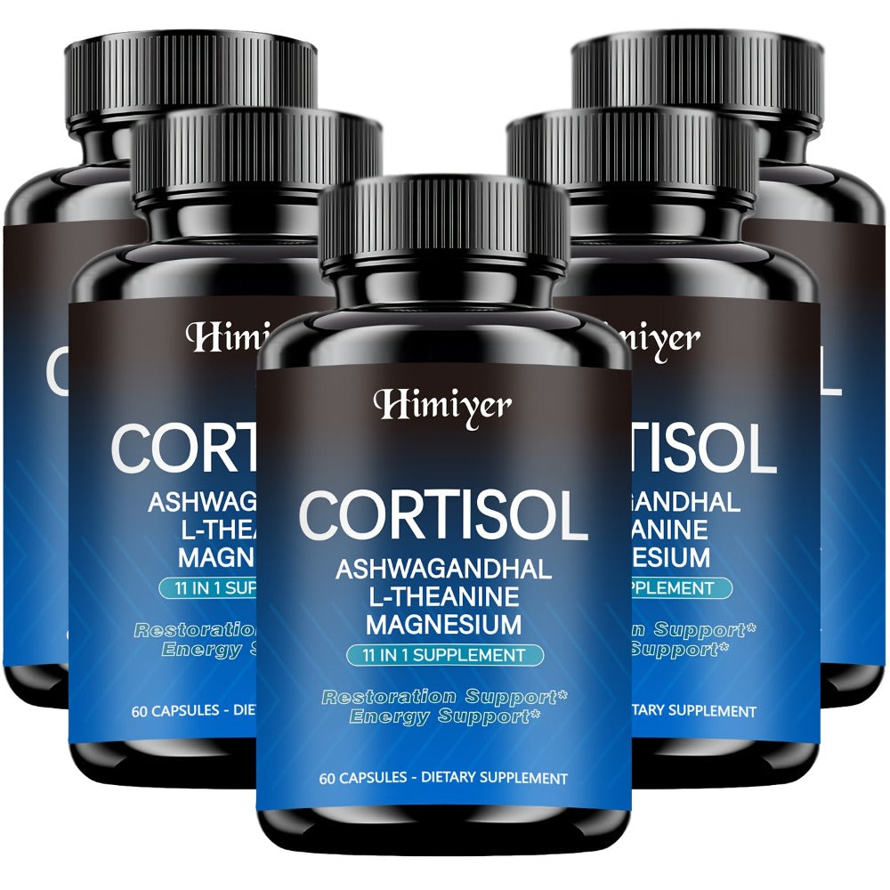 60 Capsules - 11-in-1 Hormone Balancing Stress Management Supplement - CORTISOL - Balances Cortisol And Energy, Restful Sleep And Mood Boost, with Rhodiola Rosea, Ashwagandha, Theanine And Magnesium