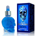 1 X Blue Crystal Skull Eau De Cologne For Men, 30ml/1.01fl.oz, Long-Lasting Woody Scent, Alcohol-Free Perfume Oil, Portable Fragrance For Business Trips, The Perfect Valentine'S Day Gift