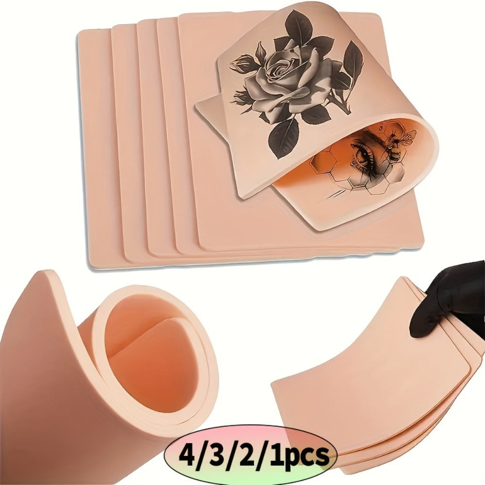 Silicone Tattoo Practice Skin, Double-Sided Practice, Can Be Bent for Use, Simulates The Curvature of The Skin - Great for Eyebrows, Lips And Tattoo Designs, Tattoo Skin Practice, Great Practice Feel for Tattoo Artists And Beginners!