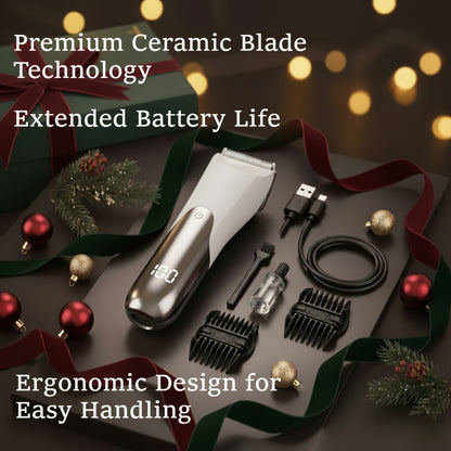 Men's Electric Groin Body Hair Trimmer Ceramic Blade USB Rechargeable Dry Wet Shaver 2 Protective Covers 500mAh Lithium Battery Valentine Father's Day Gift