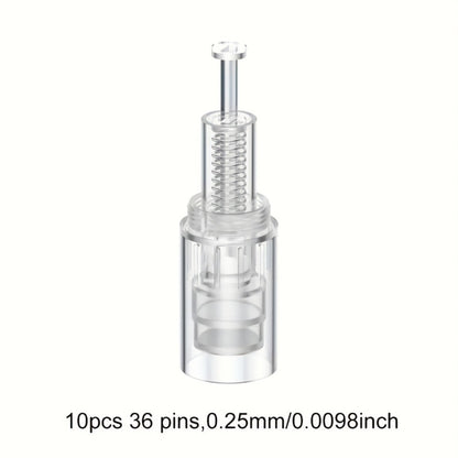 Derma Pen Replacement Needle Cartridges 10pcs/Pack — 12 Pin, 36 Pin & R-Nano Tips for L1 L3 L6 L8 S8 Microneedling Pen, 0.25mm Screw-Lock