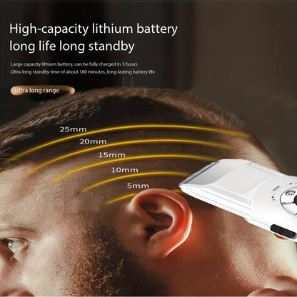 Hair Clipper Set for Men Professional Electric Beard Trimmer Rechargeable 5-Speed LED Display Hair Carving Grooming Kit Father's Day Gift