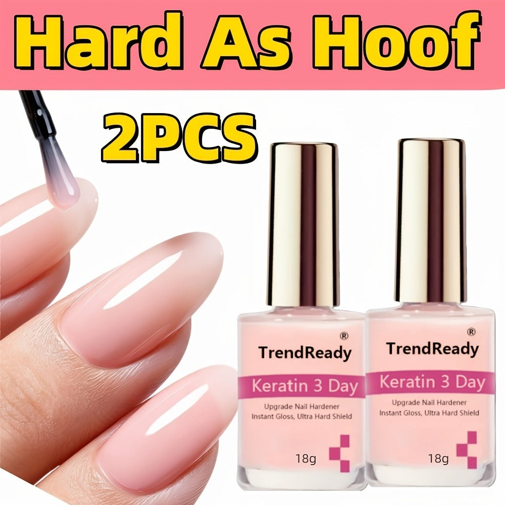 [Christmas Gift] 6/2pcs 15ml Nail Hardener | Pink/White/Yellow Color, Extra Strong for Weak Nails, Long Lasting & Fast Drying, Manicure Essentials, Nail Care, Smoothes Nails, Ideal for Christmas Gift, Black Friday