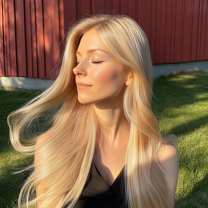 Synthetic Wig Heat Resistant Long 24 Inch for Women - Natural Daily Wear Party Beginner Friendly Multi-Color Dark Brown Ivory Golden