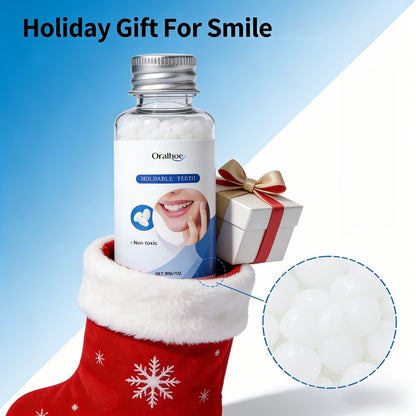 Temporary False Tooth Kit DIY Cosmetic Dental Repair Realistic Moldable Thermoplastic for Missing Broken Teeth Secure Fit Eating Daily Wear Men Women Elderly 30g