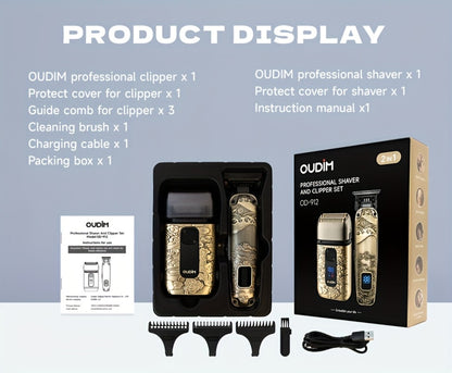 Foil Shaver for Men — Electric Razor, Beard & Mustache Trimmer, Cordless Head Shaver for Bald Men | Barber Shears Haircutting Kit | Father's Day Gift for Dad