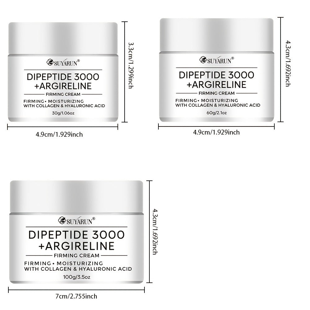 SUYARUN Dipeptide 3000 Peptide Cream, Infused with Niacinamide, Retinol And Collagen. Centella Asiatica Formula Is Gentle And Non-irritating, Evens Light Beige, Firms Skin And Controls Oil. Moisturizes Skin to Make Wrinkles Less Noticeable. Dry Skin.