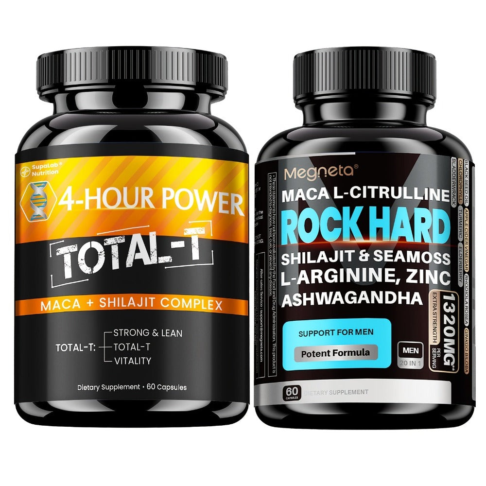 [2-Pack] Men'S Daily Fule - Blue Strength, Male & Heart Health, 4-HOUR POWER | with MACA, Ashwagandha, Tongkat Ali, Tribulus, Fenugreek, 3Rd Party Tested | 120 Capsules, 60 Days Supply